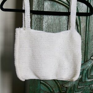 White Handmade Crochet crop top